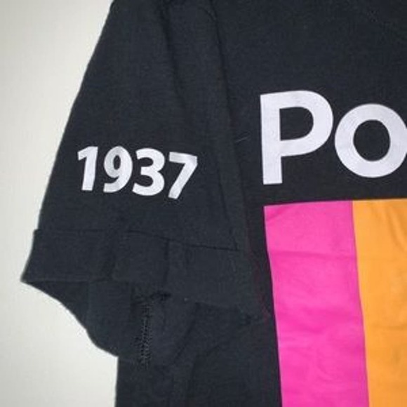 Polaroid Black Cropped Gaphic Tee Crop Top Short Sleeve Women's Size Small - Picture 3 of 6